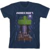 imageMinecraft Enderman in Rain Boys Navy Blue TShirtBlue