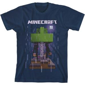 imageMinecraft Enderman in Rain Boys Navy Blue TShirtBlue