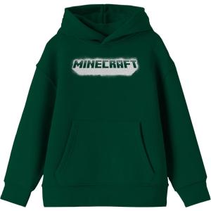 imageMinecraft Grunge Logo Youth Forest Green Graphic HoodieGreen