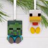 imageHallmark Better Together Minecraft Zombie and Chicken Magnetic Christmas Ornaments Set of 2 Gifts for Gamers