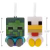imageHallmark Better Together Minecraft Zombie and Chicken Magnetic Christmas Ornaments Set of 2 Gifts for Gamers