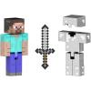 imageMattel Minecraft Diamond Level Creeper Action Figure ampamp DieCast Accessories Collectible Toy Inspired by Video Game 55inch ScaleSteve