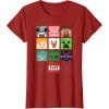 imageMinecraft Group Shot Faces Collage TShirtCranberry Red