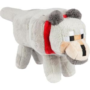 imageJINX Minecraft Wolf Plush Stuffed Toy Gray 15quot Long