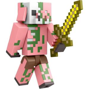imageMattel Minecraft CraftABlock Zombie Figure Authentic Pixelated VideoGame Character Action Toy to Create Explore and Survive Collectible Gift for Fans Age 6 Years and Older