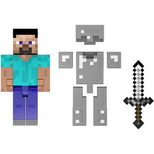 imageMattel Minecraft Diamond Level Creeper Action Figure ampamp DieCast Accessories Collectible Toy Inspired by Video Game 55inch ScaleSteve