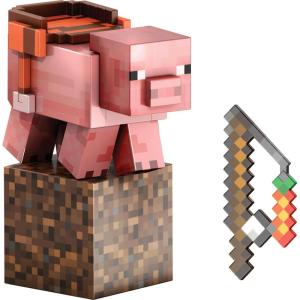 imageMattel Minecraft Diamond Level Sheep Action Figure with 3 Accessories 55inch Collector Scale ampamp Pixelated DesignPig