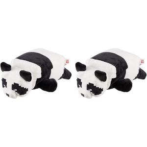 imageMattel Minecraft Plush Panda 12inch Stuffed Animal Figure Floppy Soft Doll Inspired by Video Game Character Collectible Toy1 Count Pack of 2