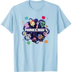 imageMinecraft Chibi Mobs Party Celebration Logo TShirtBaby Blue
