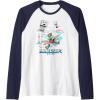 imageA Minecraft Movie Steve And Garret Escape Using Elytras Raglan Baseball TeeNavy BlueWhite
