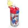 imageZak Designs Minecraft 188 Single Wall Stainless Steel Kids Water Bottle with Flipup Straw Spout and Locking Spout Cover Durable Cup Stays Clean for Sports or Travel 155oz NonBPAPaw Patrol Marshall