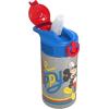 imageZak Designs Minecraft 188 Single Wall Stainless Steel Kids Water Bottle with Flipup Straw Spout and Locking Spout Cover Durable Cup Stays Clean for Sports or Travel 155oz NonBPAMickey Mouse