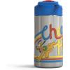 imageZak Designs Minecraft 188 Single Wall Stainless Steel Kids Water Bottle with Flipup Straw Spout and Locking Spout Cover Durable Cup Stays Clean for Sports or Travel 155oz NonBPAMickey Mouse