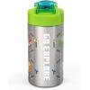 imageZak Designs Minecraft 188 Single Wall Stainless Steel Kids Water Bottle with Flipup Straw Spout and Locking Spout Cover Durable Cup Stays Clean for Sports or Travel 155oz NonBPAMinecraft