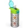 imageZak Designs Minecraft 188 Single Wall Stainless Steel Kids Water Bottle with Flipup Straw Spout and Locking Spout Cover Durable Cup Stays Clean for Sports or Travel 155oz NonBPAMinecraft