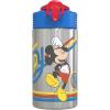 imageZak Designs Minecraft 188 Single Wall Stainless Steel Kids Water Bottle with Flipup Straw Spout and Locking Spout Cover Durable Cup Stays Clean for Sports or Travel 155oz NonBPAMickey Mouse