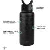 imageSimple Modern Summit Water Bottle with Straw Lid  Minecraft 30oz Leak Proof Stainless Steel Insulated Cup  Gifts for Men  Minecraft CreeperFortnite Midnight