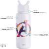 imageSimple Modern Summit Water Bottle with Straw Lid  Minecraft 30oz Leak Proof Stainless Steel Insulated Cup  Gifts for Men  Minecraft CreeperMarvel Avengers Assemble