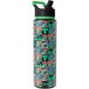 imageSimple Modern Summit Water Bottle with Straw Lid  Minecraft 30oz Leak Proof Stainless Steel Insulated Cup  Gifts for Men  Minecraft CreeperTMNT Checkerboard