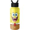 imageSimple Modern Summit Water Bottle with Straw Lid  Minecraft 30oz Leak Proof Stainless Steel Insulated Cup  Gifts for Men  Minecraft CreeperViacom Spongebob Smile