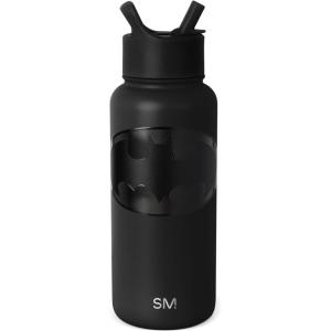 imageSimple Modern Summit Water Bottle with Straw Lid  Minecraft 30oz Leak Proof Stainless Steel Insulated Cup  Gifts for Men  Minecraft CreeperDC Comics Batman Bat Signal