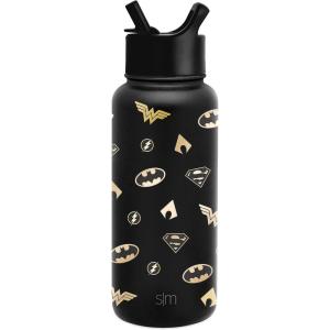 imageSimple Modern Summit Water Bottle with Straw Lid  Minecraft 30oz Leak Proof Stainless Steel Insulated Cup  Gifts for Men  Minecraft CreeperDC Comics Justice League