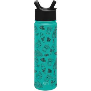imageSimple Modern Summit Water Bottle with Straw Lid  Minecraft 30oz Leak Proof Stainless Steel Insulated Cup  Gifts for Men  Minecraft CreeperFortnite Peely Mashup