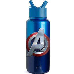 imageSimple Modern Summit Water Bottle with Straw Lid  Minecraft 30oz Leak Proof Stainless Steel Insulated Cup  Gifts for Men  Minecraft CreeperMarvel Avengers Shield