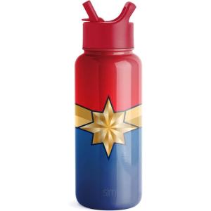 imageSimple Modern Summit Water Bottle with Straw Lid  Minecraft 30oz Leak Proof Stainless Steel Insulated Cup  Gifts for Men  Minecraft CreeperMarvel Captain Marvel