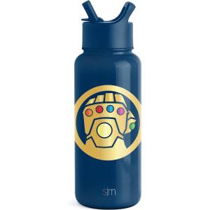 imageSimple Modern Summit Water Bottle with Straw Lid  Minecraft 30oz Leak Proof Stainless Steel Insulated Cup  Gifts for Men  Minecraft CreeperMarvel Thanos Infinity