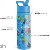 imageSimple Modern Summit Water Bottle with Straw Lid  Minecraft 18oz Stainless Steel Cup Insulated Tumbler for Girls Boys School  Minecraft MashupMarvelAvengers Heroes