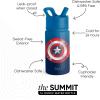 imageSimple Modern Summit Water Bottle with Straw Lid  Minecraft 18oz Stainless Steel Cup Insulated Tumbler for Girls Boys School  Minecraft MashupMarvelCaptain America Shield