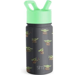 imageSimple Modern Summit Water Bottle with Straw Lid  Minecraft 18oz Stainless Steel Cup Insulated Tumbler for Girls Boys School  Minecraft MashupStar WarsGrogu Force Strong