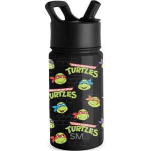 imageSimple Modern Summit Water Bottle with Straw Lid  Minecraft 18oz Stainless Steel Cup Insulated Tumbler for Girls Boys School  Minecraft MashupTMNT Turtles Unite