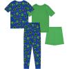 imageMinecraft Mojang Boys Pajamas Set  4 Piece Short Sleeve Pajamas Set Creeper PajamasNavy Green