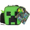 imageBioworld Minecraft Creeper 4Piece Lunchbox ampamp Water Bottle Combo SetMinecraft Boom