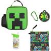 imageBioworld Minecraft Creeper 4Piece Lunchbox ampamp Water Bottle Combo SetMinecraft Boom