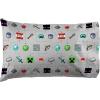 imageJay Franco Kids Sheet Set with Fitted Flat Sheets ampamp Pillow Cover  UltraSoft Bedding with Pillowcase for Room Decor Multi  Minecraft 4 Piece FullGray  Minecraft