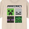 imageMinecraft Mob Heads Crew Neck Short Sleeve Natural Womens TShirtOffwhite