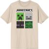 imageMinecraft Mob Heads Crew Neck Short Sleeve Natural Womens TShirtOffwhite