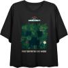 imageMinecraft Photosynthesis Mode Crew Neck Short Sleeve Womens Black Crop TopBlack