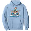 imageA Minecraft Movie Steve And Garret Flying Using Elytras Pullover HoodieDusty Blue