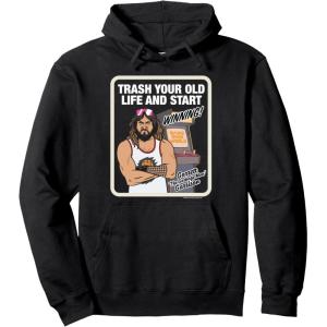 imageA Minecraft Movie Trash Your Old Life And Start Winning Pullover HoodieBlack