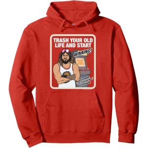 imageA Minecraft Movie Trash Your Old Life And Start Winning Pullover HoodieRed