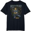 imageA Minecraft Movie Head Fake Steve Thunder And Metal Portrait TShirtBlack