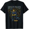 imageA Minecraft Movie Head Fake Steve Thunder And Metal Portrait TShirtBlack