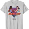imageA Minecraft Movie Hunk City Rampage Colorful 90s Logo TShirtSilver Grey