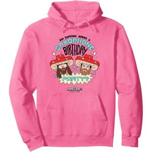 imageA Minecraft Movie Someone Order A Saxophone Birthday Party Pullover HoodieBright Pink
