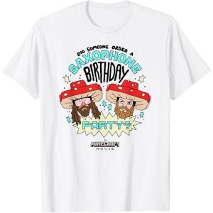 imageA Minecraft Movie Someone Order A Saxophone Birthday Party TShirtWhite