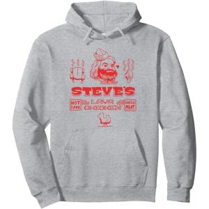 imageA Minecraft Movie Steves Lava Chicken Restaurant Logo Pullover HoodieHeather Grey